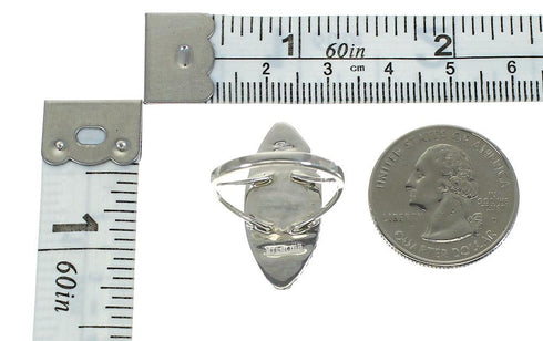 Southwestern Multicolor Genuine Sterling Silver Ring Size 6-1/2 YX84030